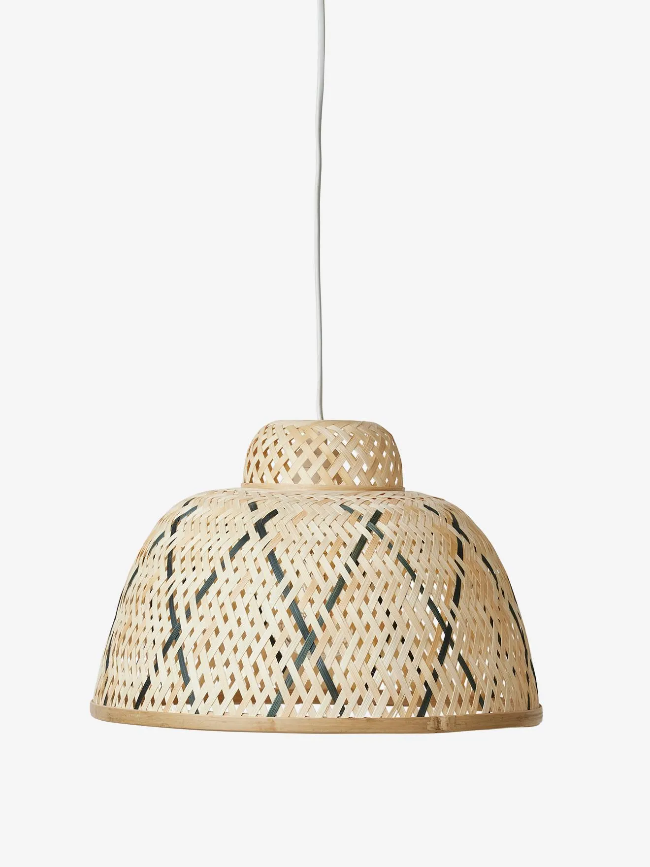 Abat-jour pour suspension en bambou bicolore beige - Vertbaudet