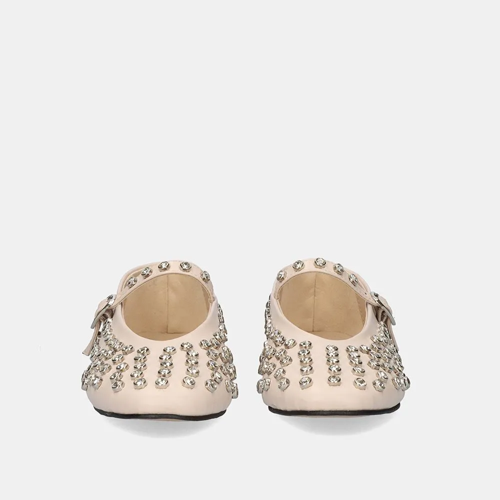 BALLERINES M15-01 STRASS BEIGE