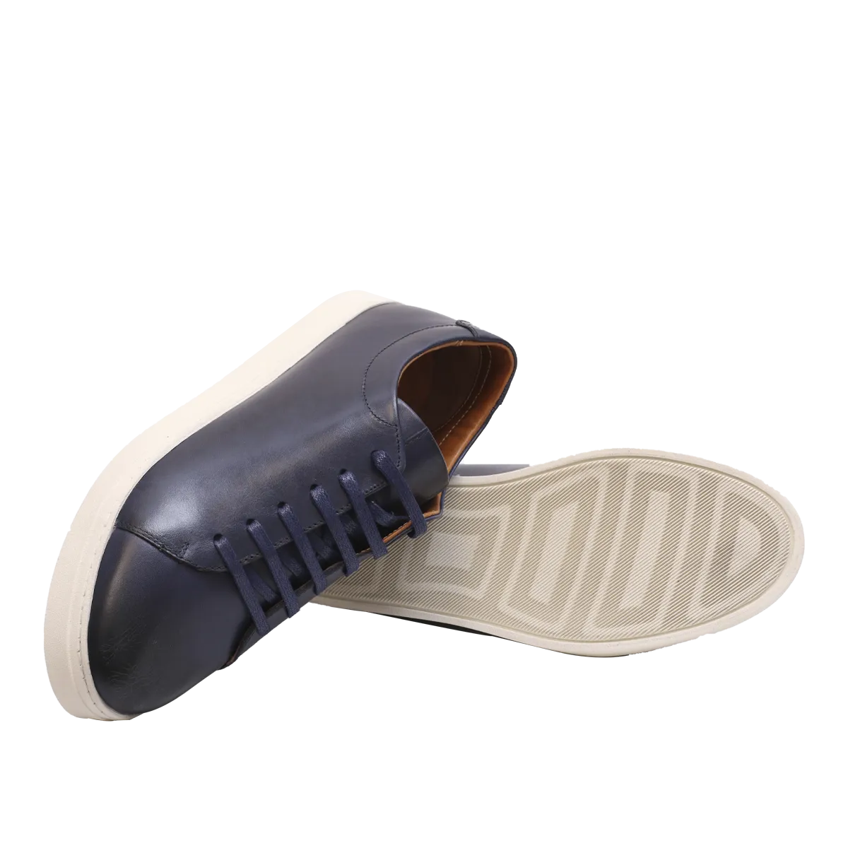 BASKET CUIR BLEU 08