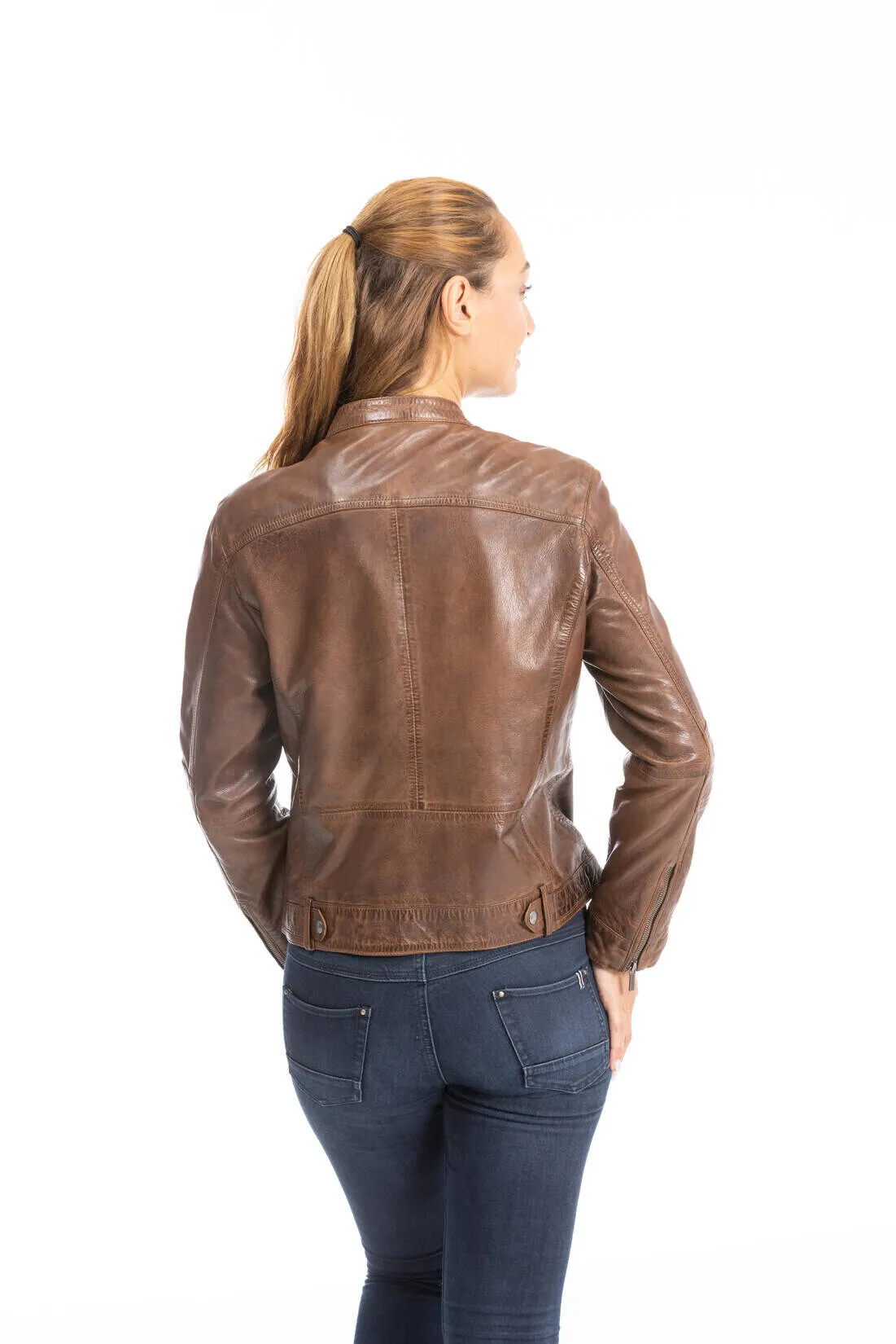 blouson cuir femme bison