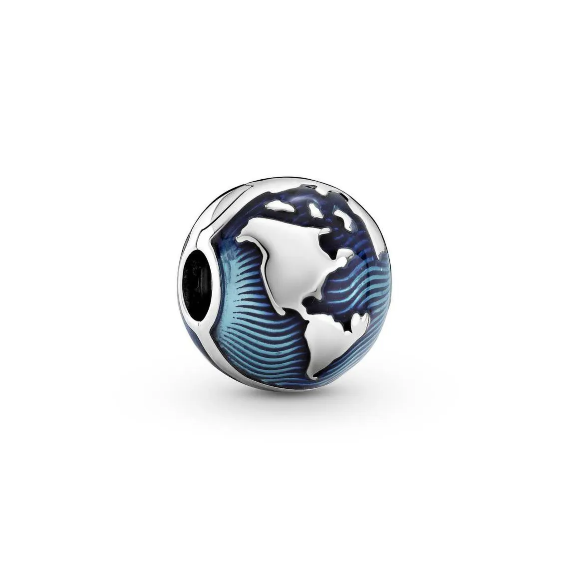 Charm Clip Globe Bleu Pandora Places - Argent | 3 Suisses