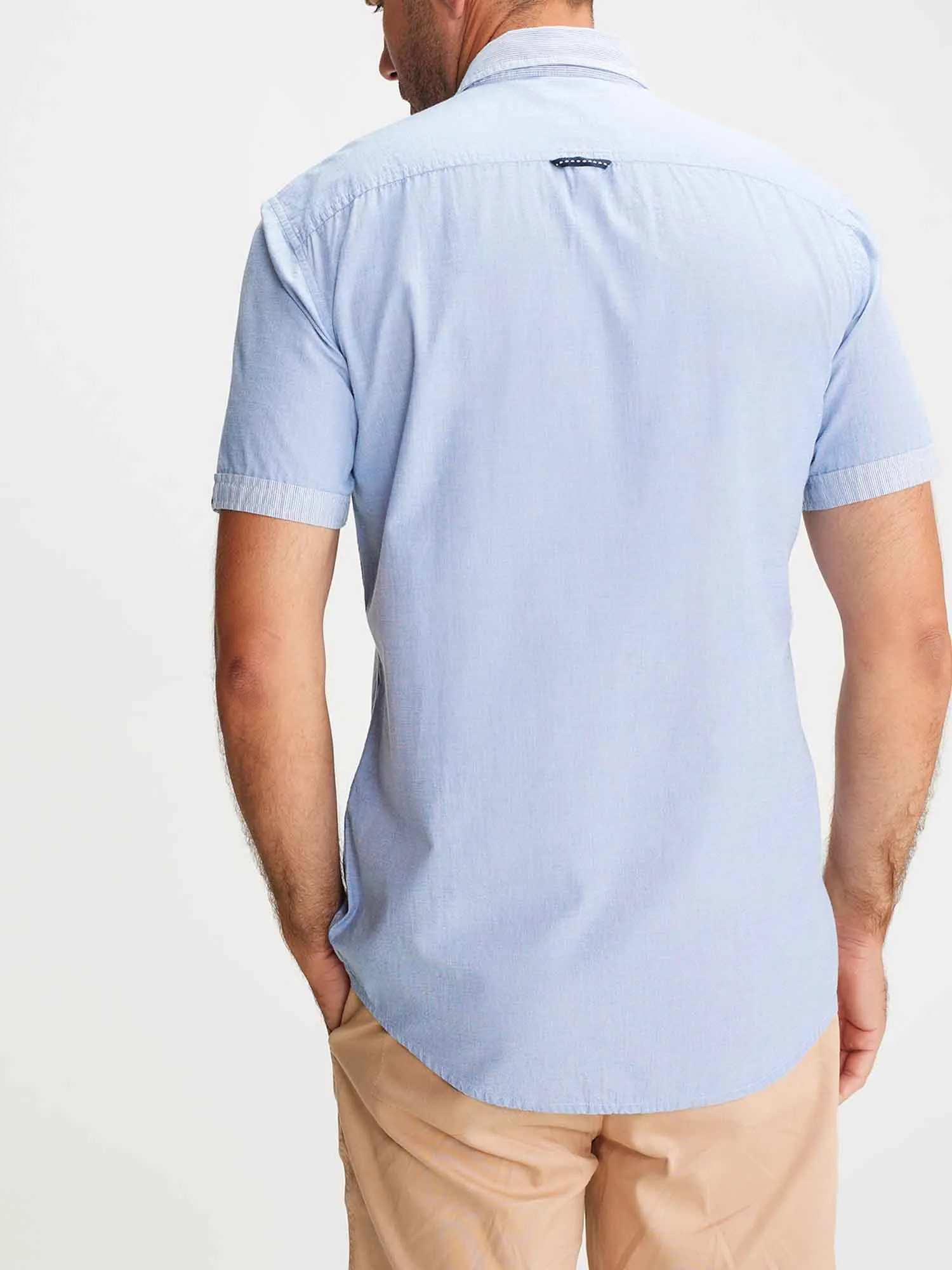 Chemise Homme Manches Courtes Bleu tbs