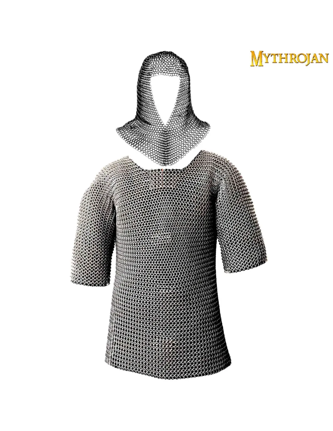 Cotte de mailles avec bourreau finition zinc poli (taille L) ⚔️ Boutique Épées
