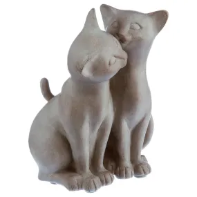 Couple de chat en résine bisous | 3 Suisses