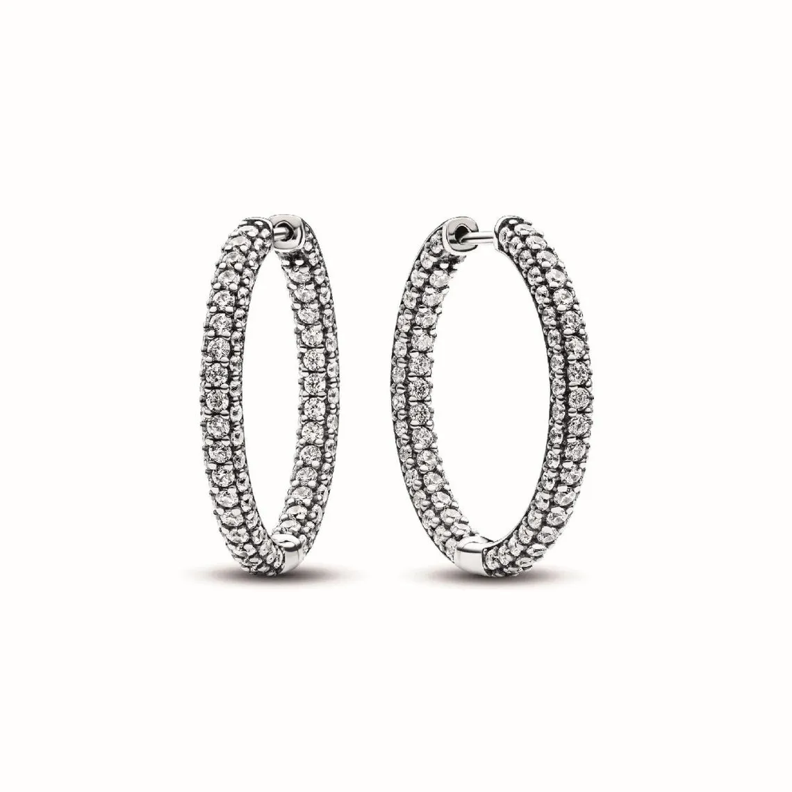 Créoles Pandora Timeless -  Rang Pavé en Argent 925/1000 | 3 Suisses