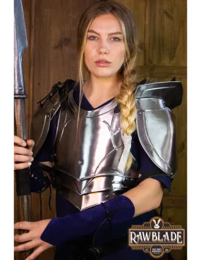 Cuirasse médiévale avec épaulettes pour femme ⚔️ Boutique Épées