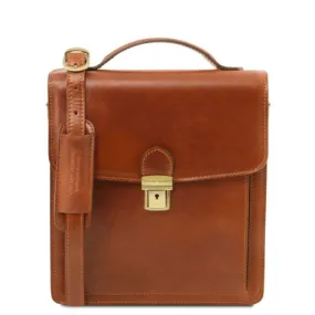 David - Sac Bandoulière en Cuir - Petit Modèle Miel TL141425