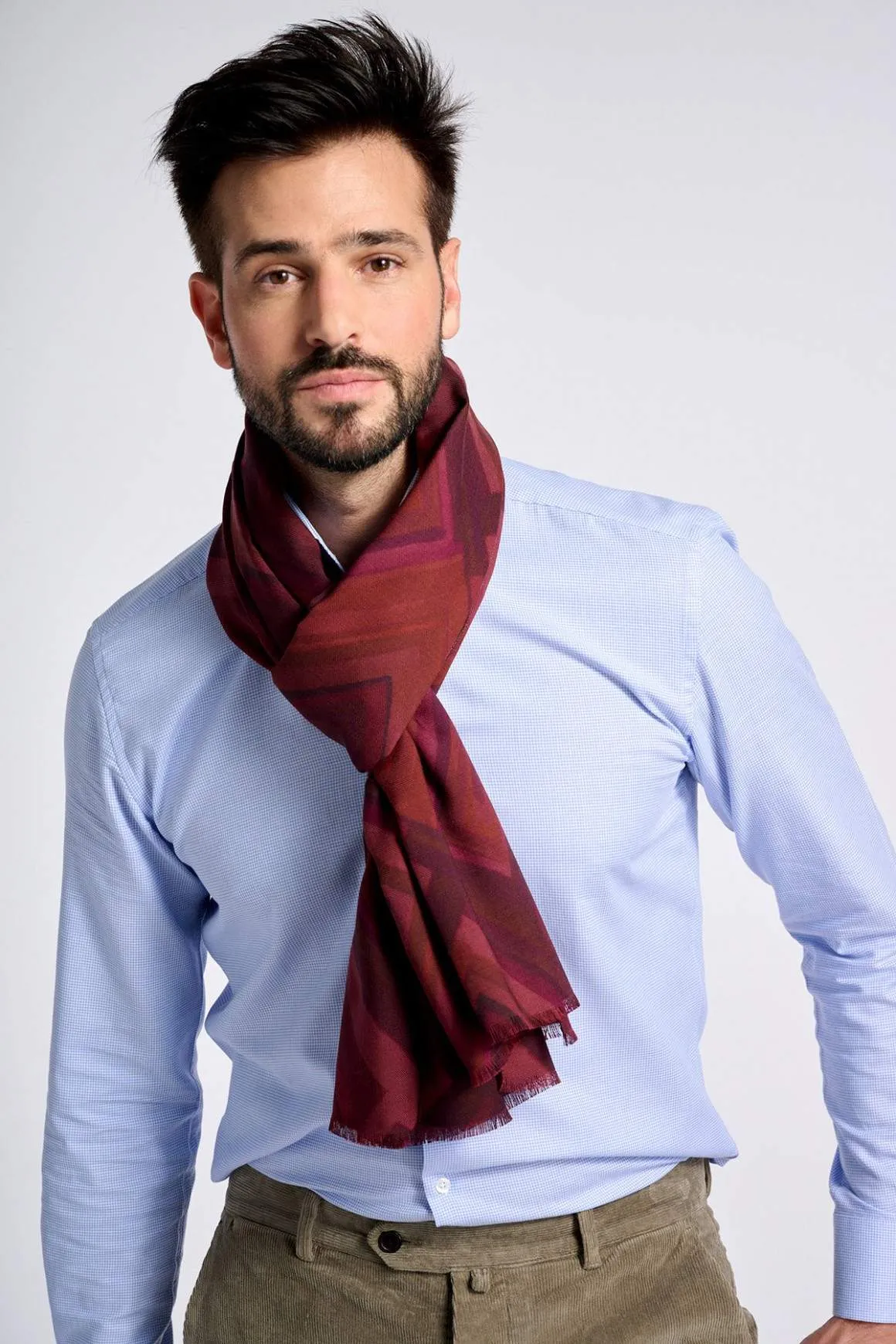 Echarpe Laine Bordeaux