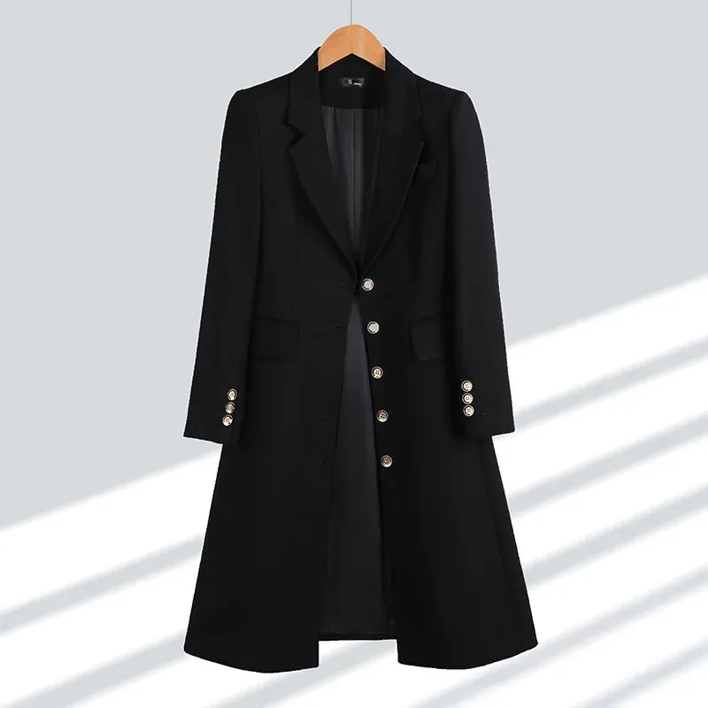 Elena | Trench ajusté mi-long avec col tailleur