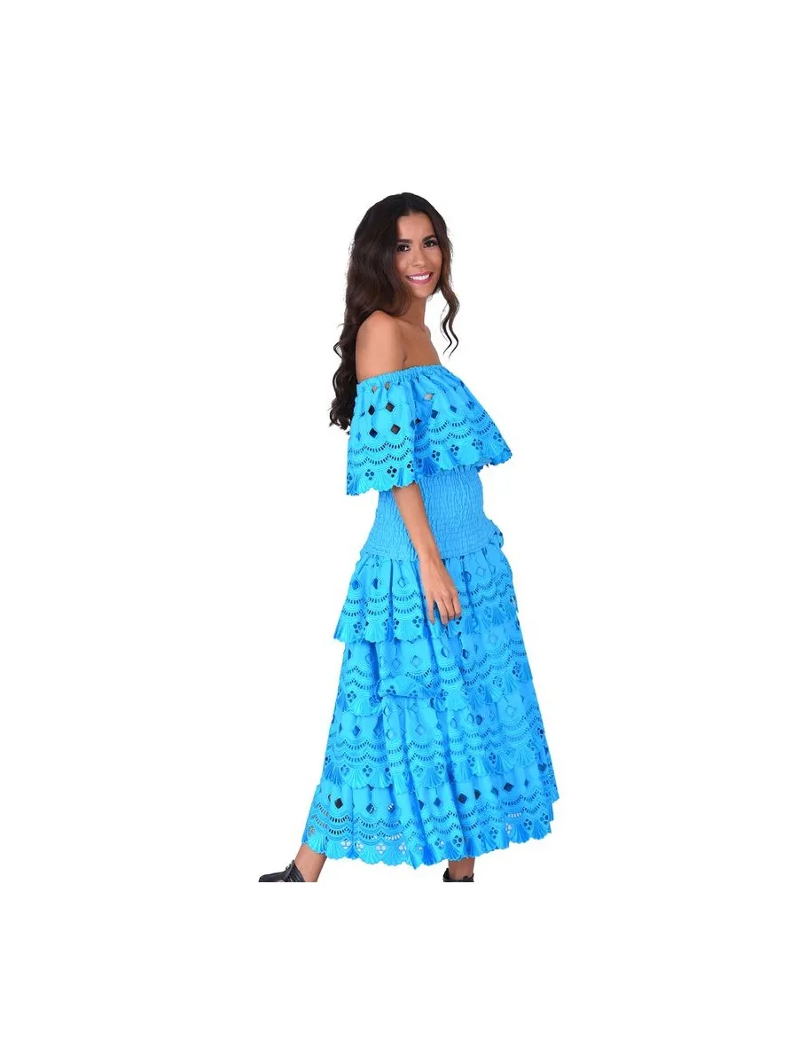 Ensemble Broderie Krikri Bleu