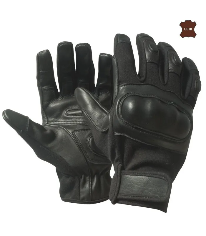 Gants coques noirs