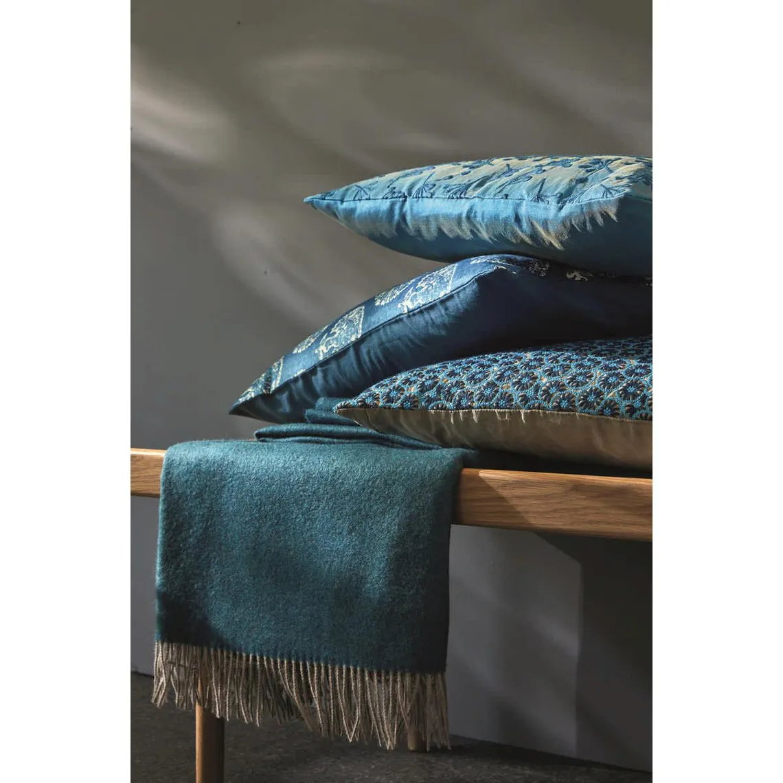 Housse De Coussin Et Coussin Bleu Paon MARCO POLO | 3 Suisses