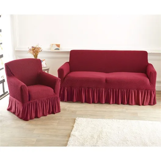 Housse élastiquée Romance Beige ou Bordeaux
