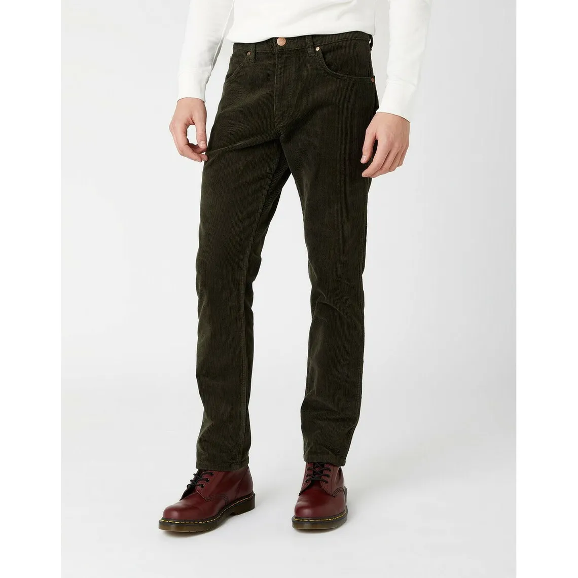 Jean Homme Greensboro kaki en coton Wrangler - Jean Homme sur MenCorner