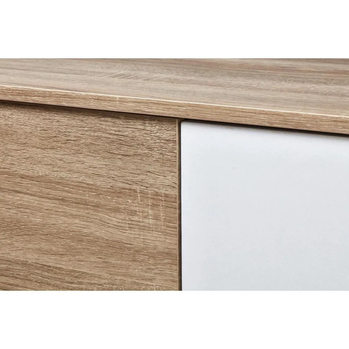 Meuble TV en bois FLAM Beige et Blanc  | 3 Suisses
