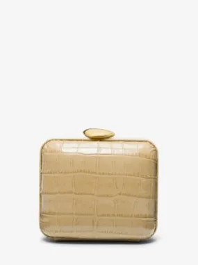 Mini-minaudière Tina en cuir effet crocodile en relief