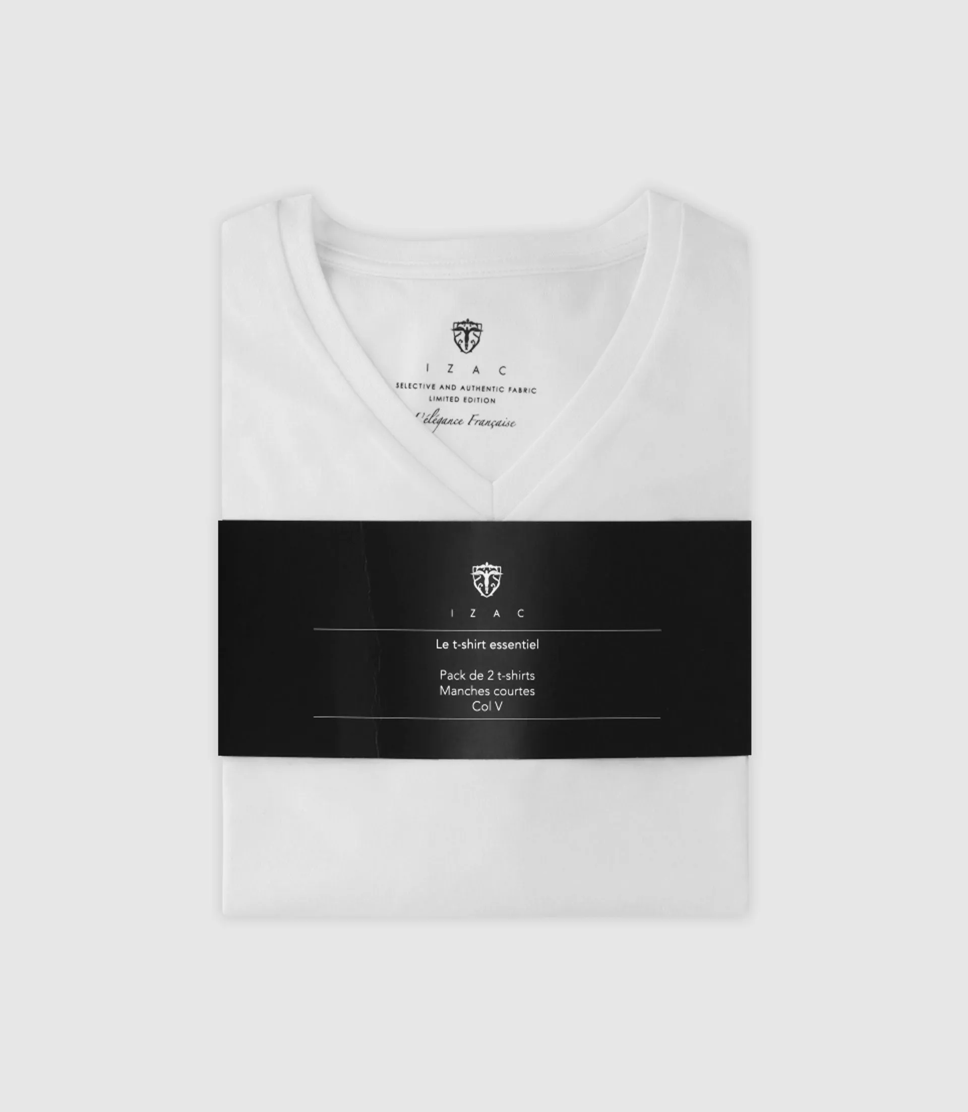 Pack de 2 t-shirts col V blanc