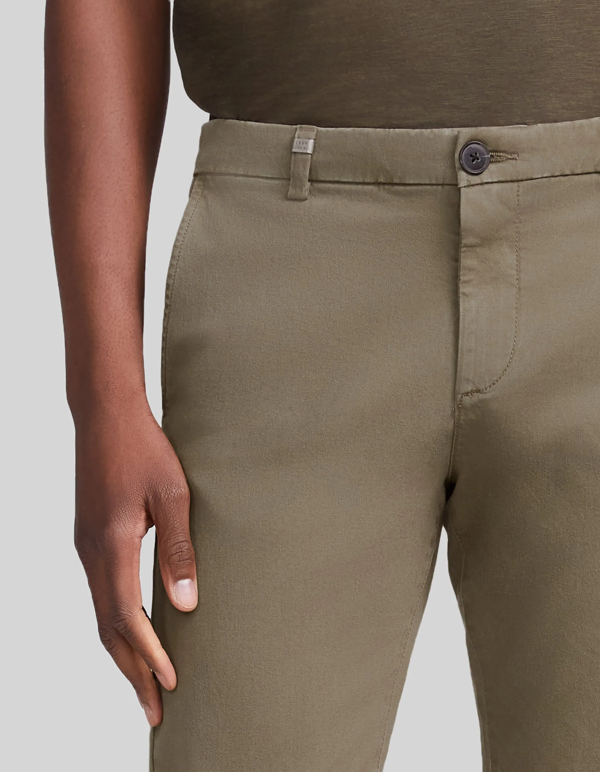 Pantalon chino SLIM kaki Homme
