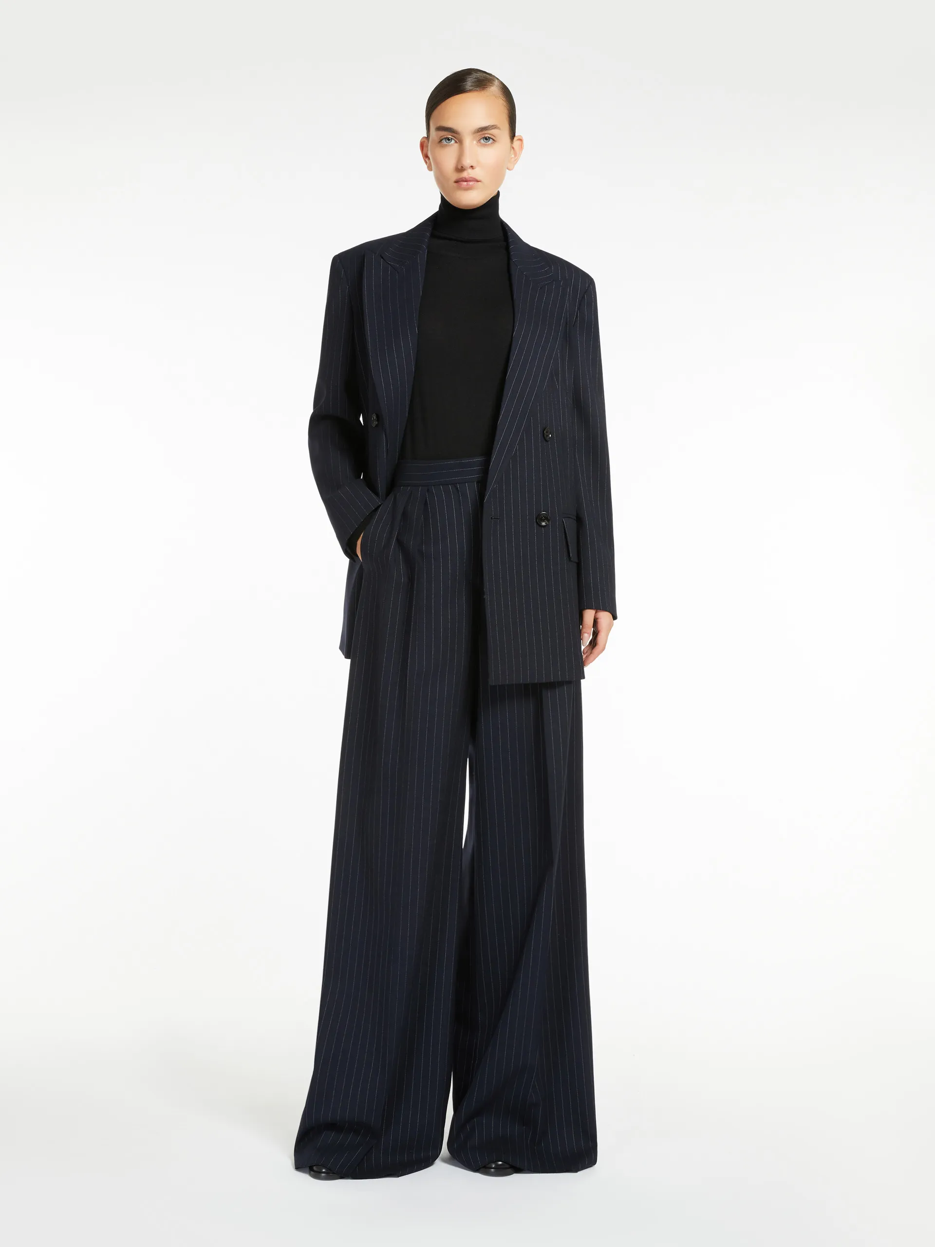 Pantalon palazzo en laine