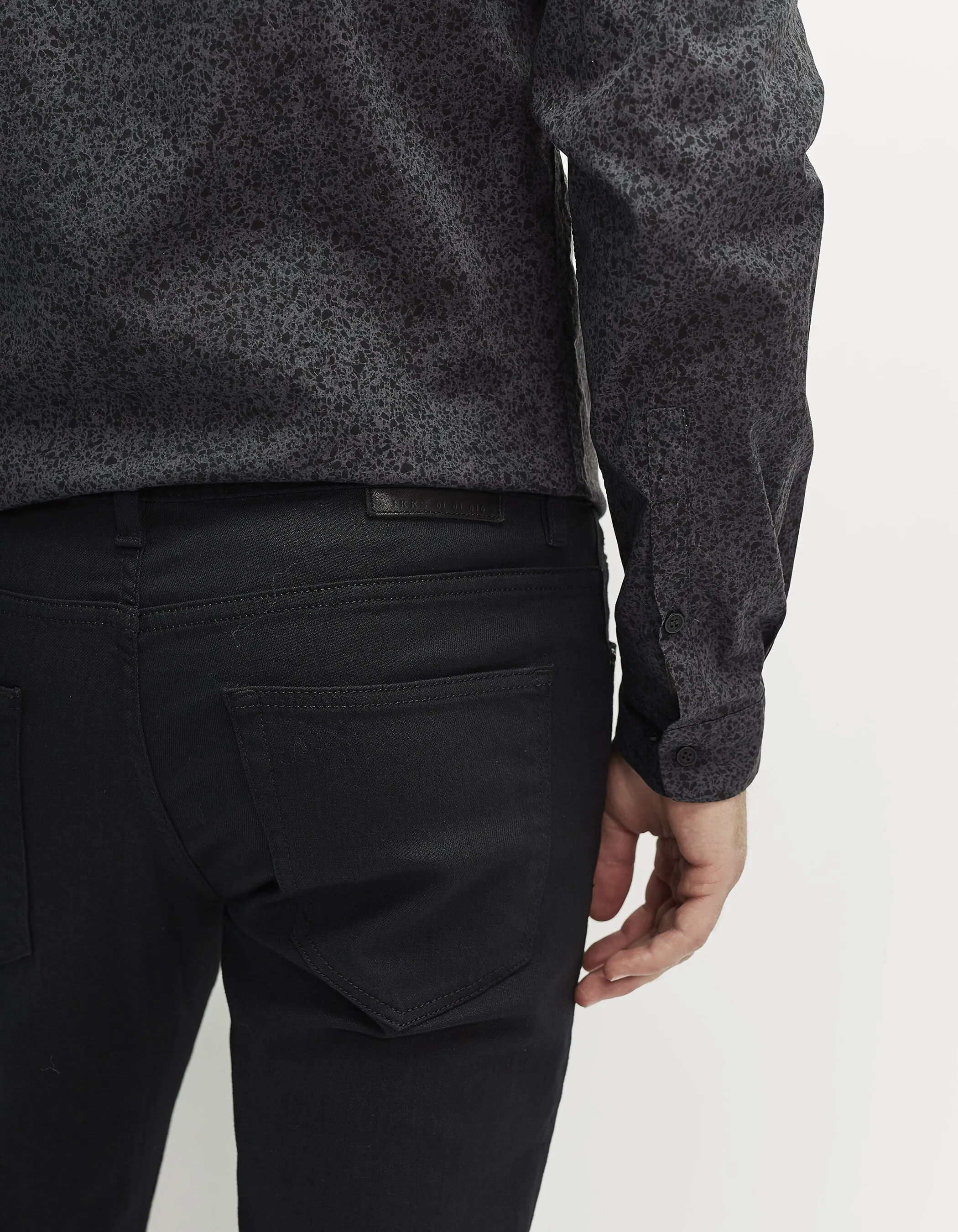 Pantalon slim noir homme