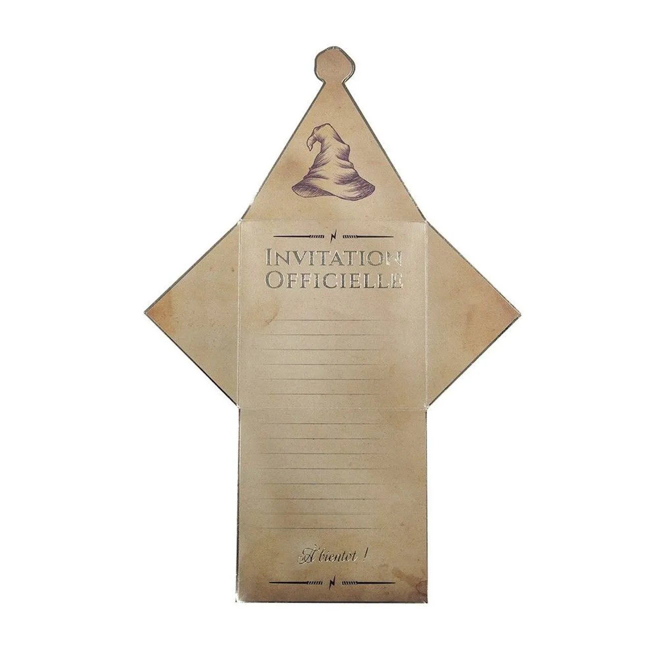 Party Pro - 8 Invitations avec enveloppes apprenti sorcier 29 x 20 cm - Blanc blanc - Party Pro