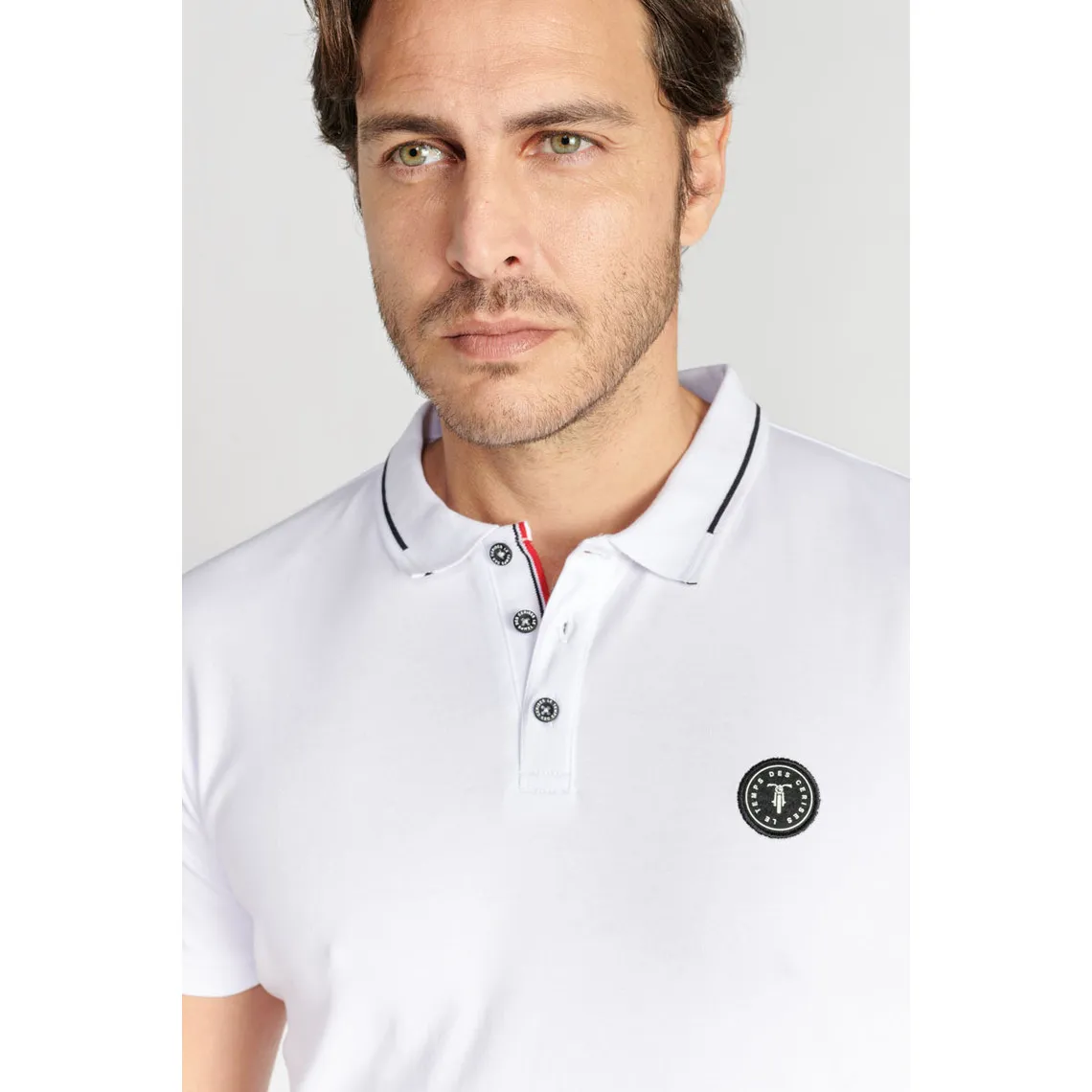 Polo Aron blanc en coton | 3 Suisses