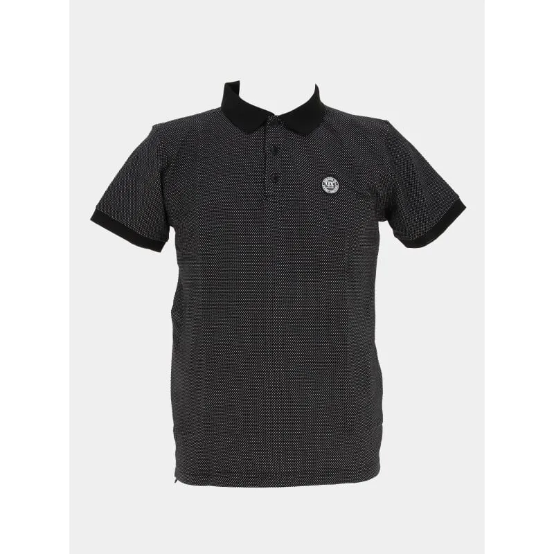 Polo baky imprimé noir homme - Deeluxe | wimod