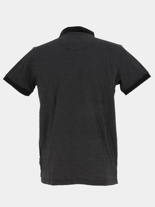 Polo baky imprimé noir homme - Deeluxe | wimod