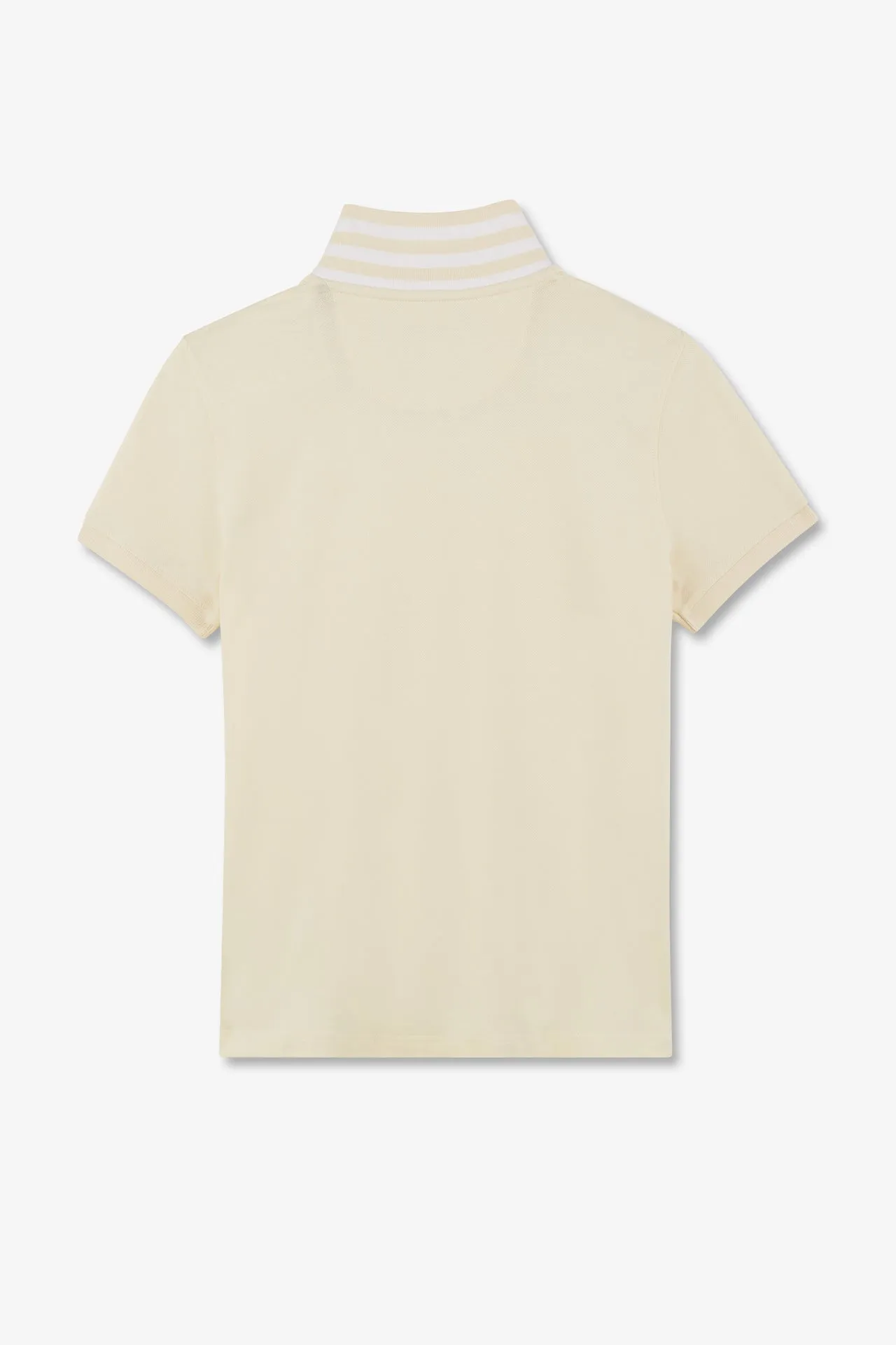 Polo écru manches courtes en coton Pima