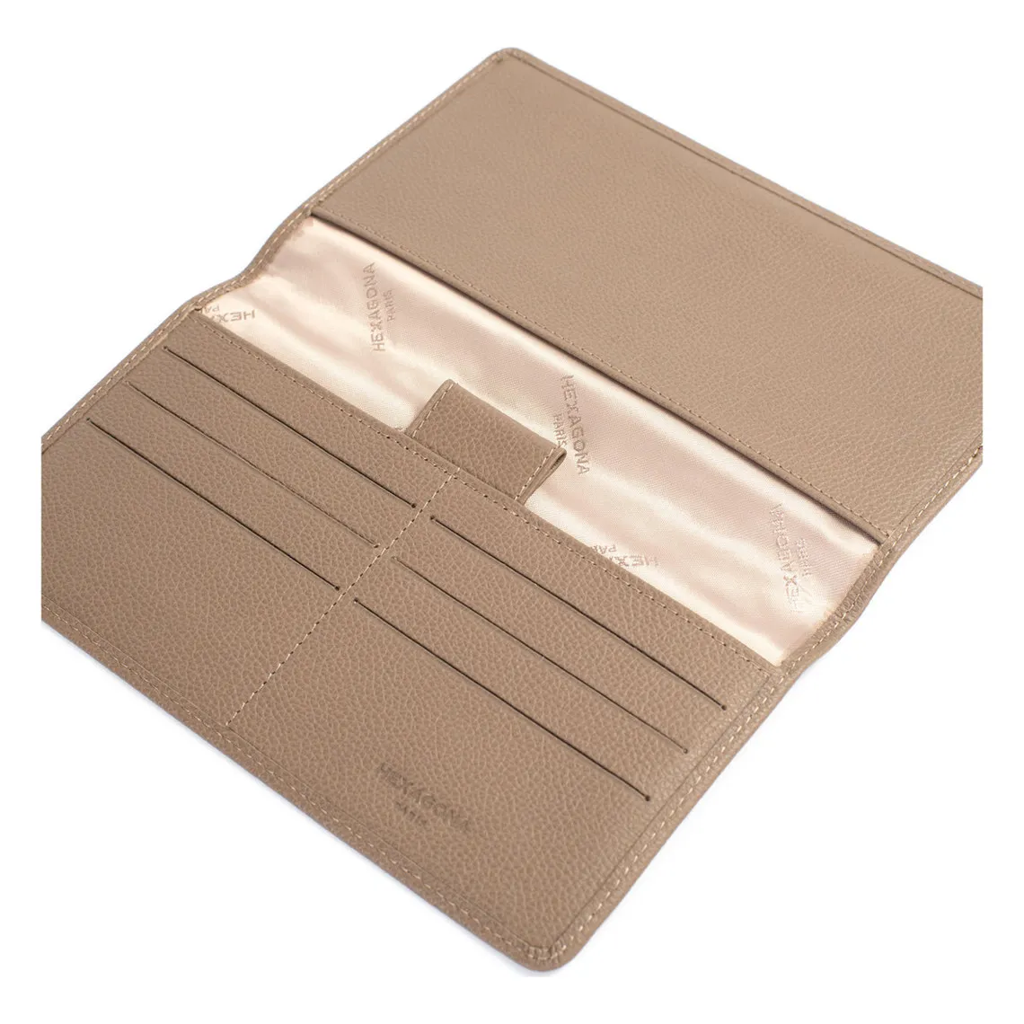 Porte-chéquier - 1 volet - Cuir de vachette - Écorce - Confort beige | 3 Suisses