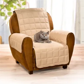 Protège fauteuil matelassé beige / Protège canapé matelassé 2 ou 3 places beige