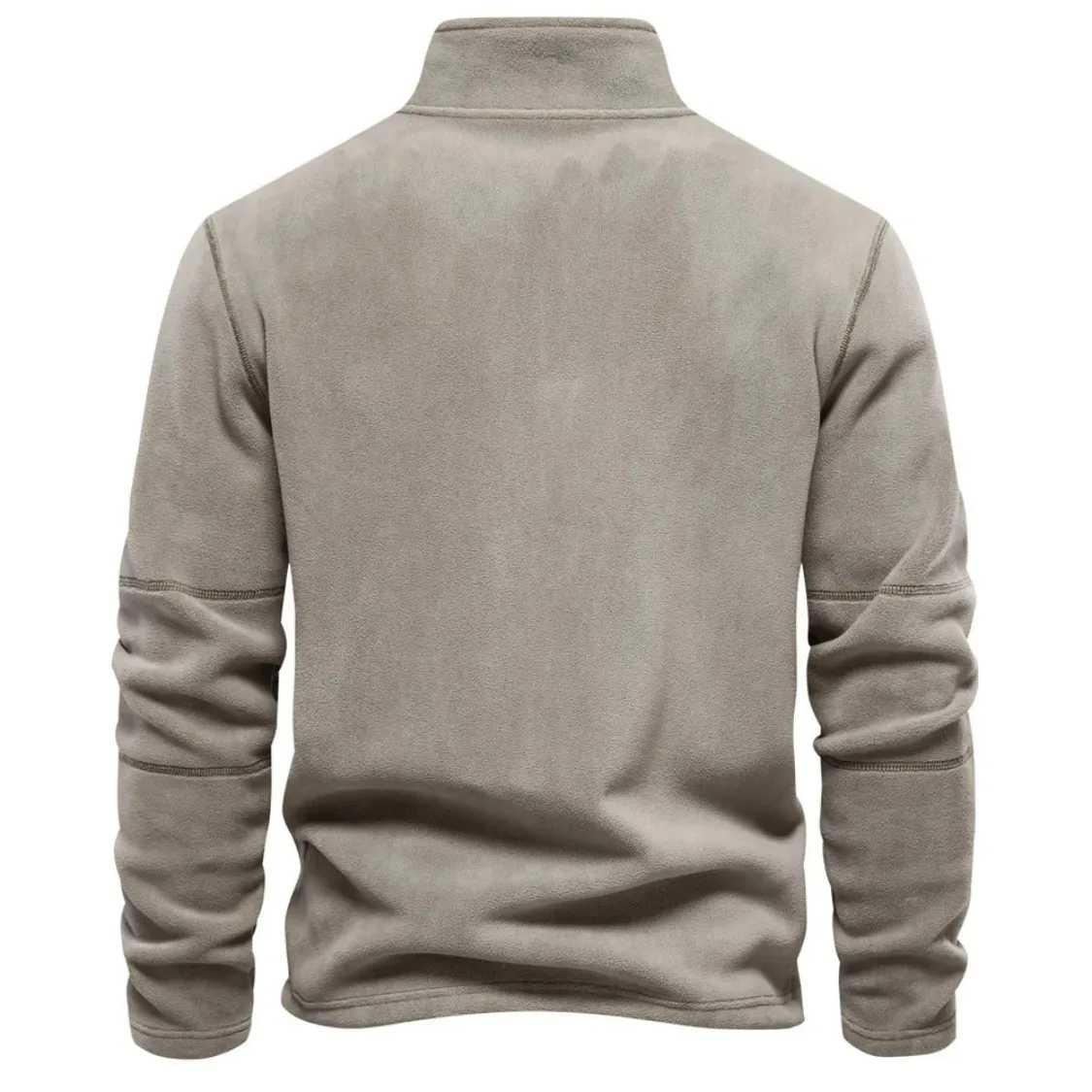 Pull polaire douillet avec fermeture éclair et col montant