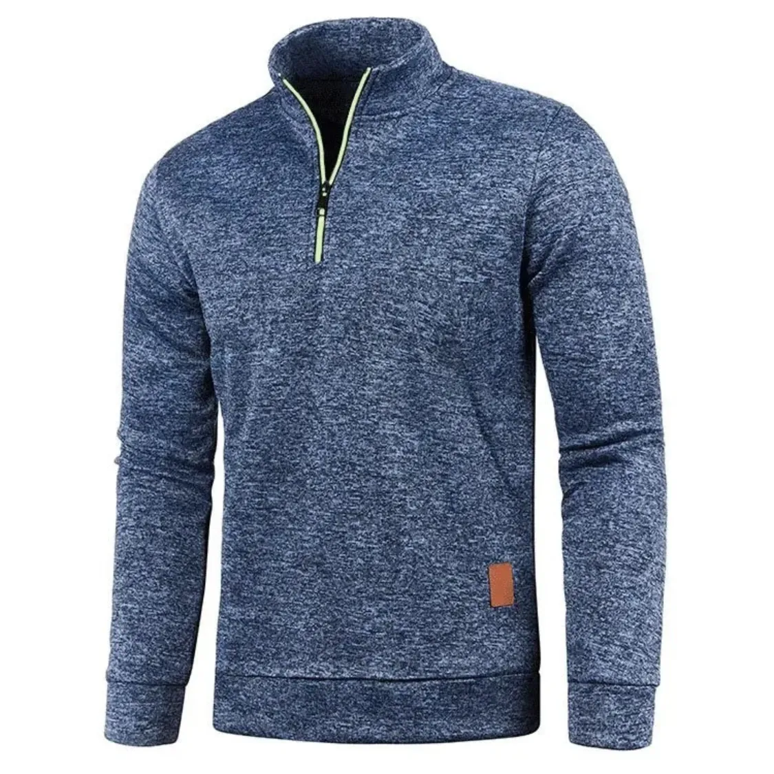 Pull sportif en maille avec fermeture éclair et col montant