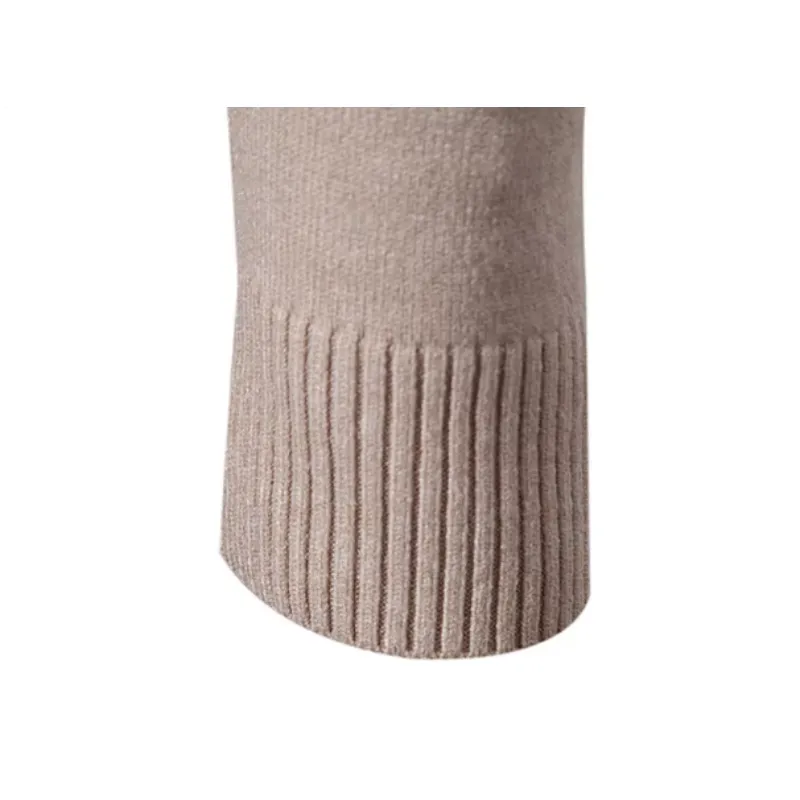Pull zippé homme - Pull chaud en maille avec col haut