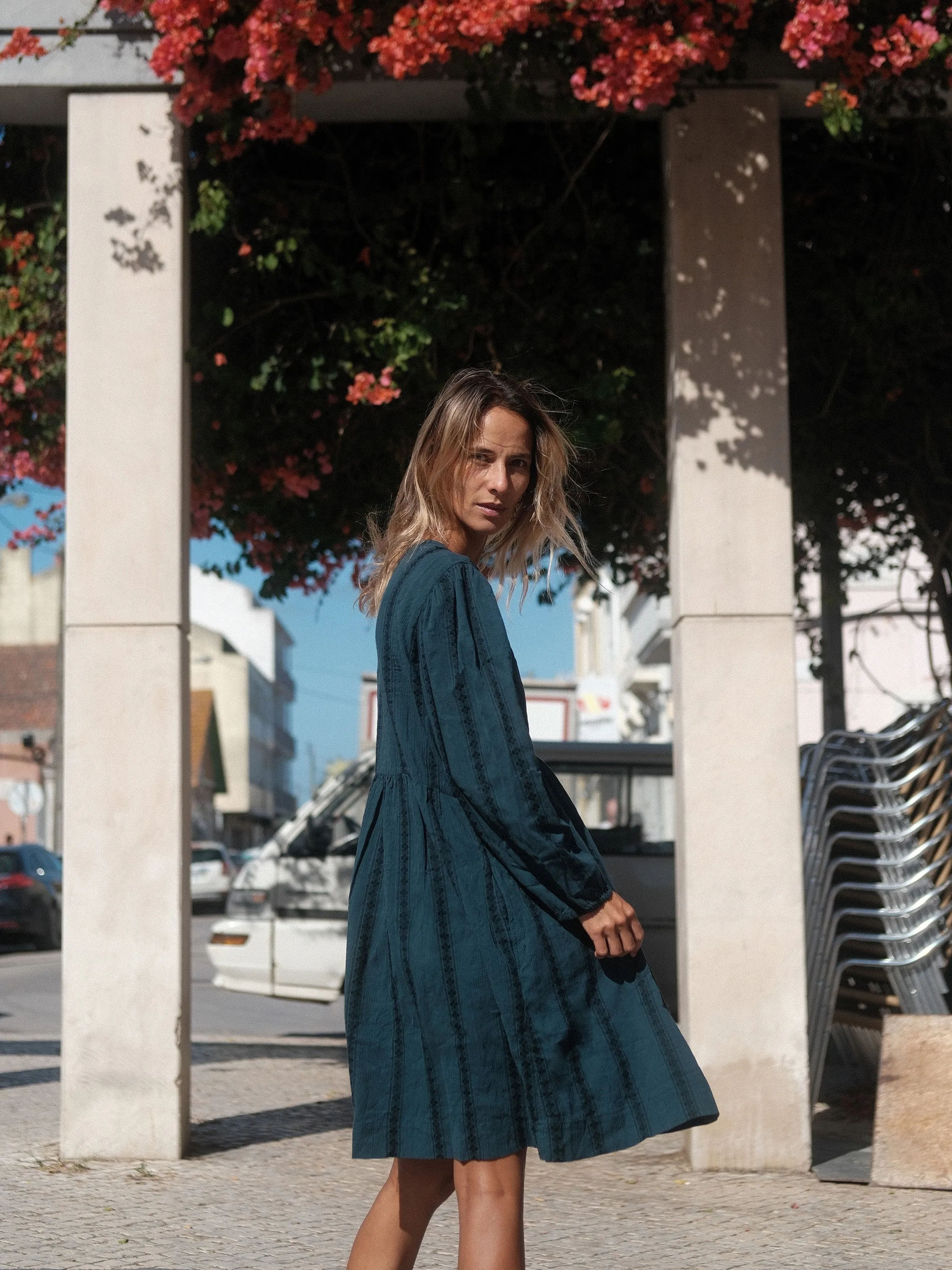 ROBE COURTE JAQUARD
