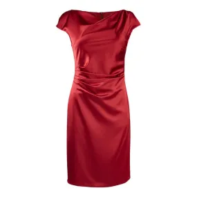 Robe droite rouge Swing, Rouge cerise