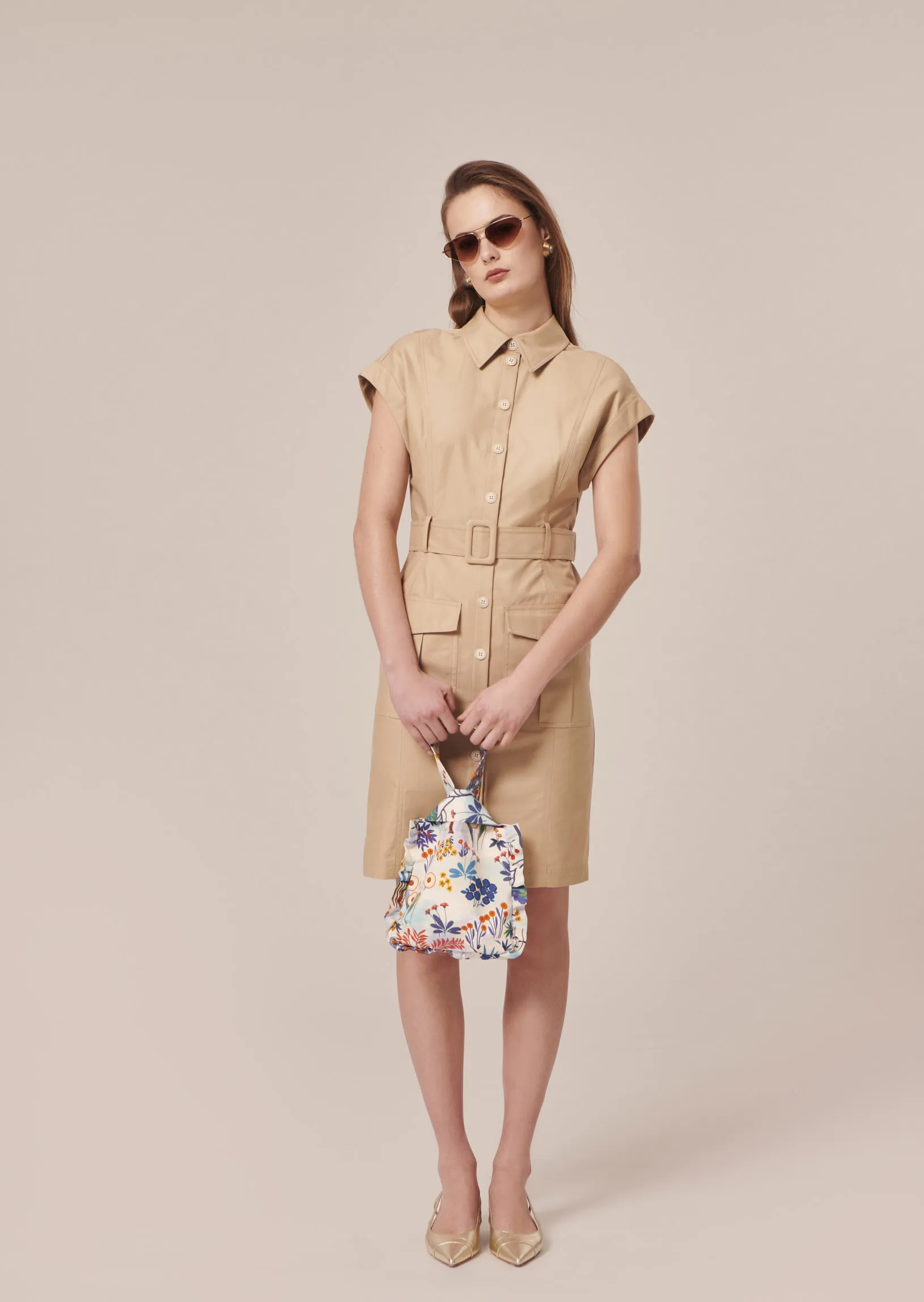 Robe Rajah beige en coton
