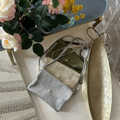 Sac en cuir irisé