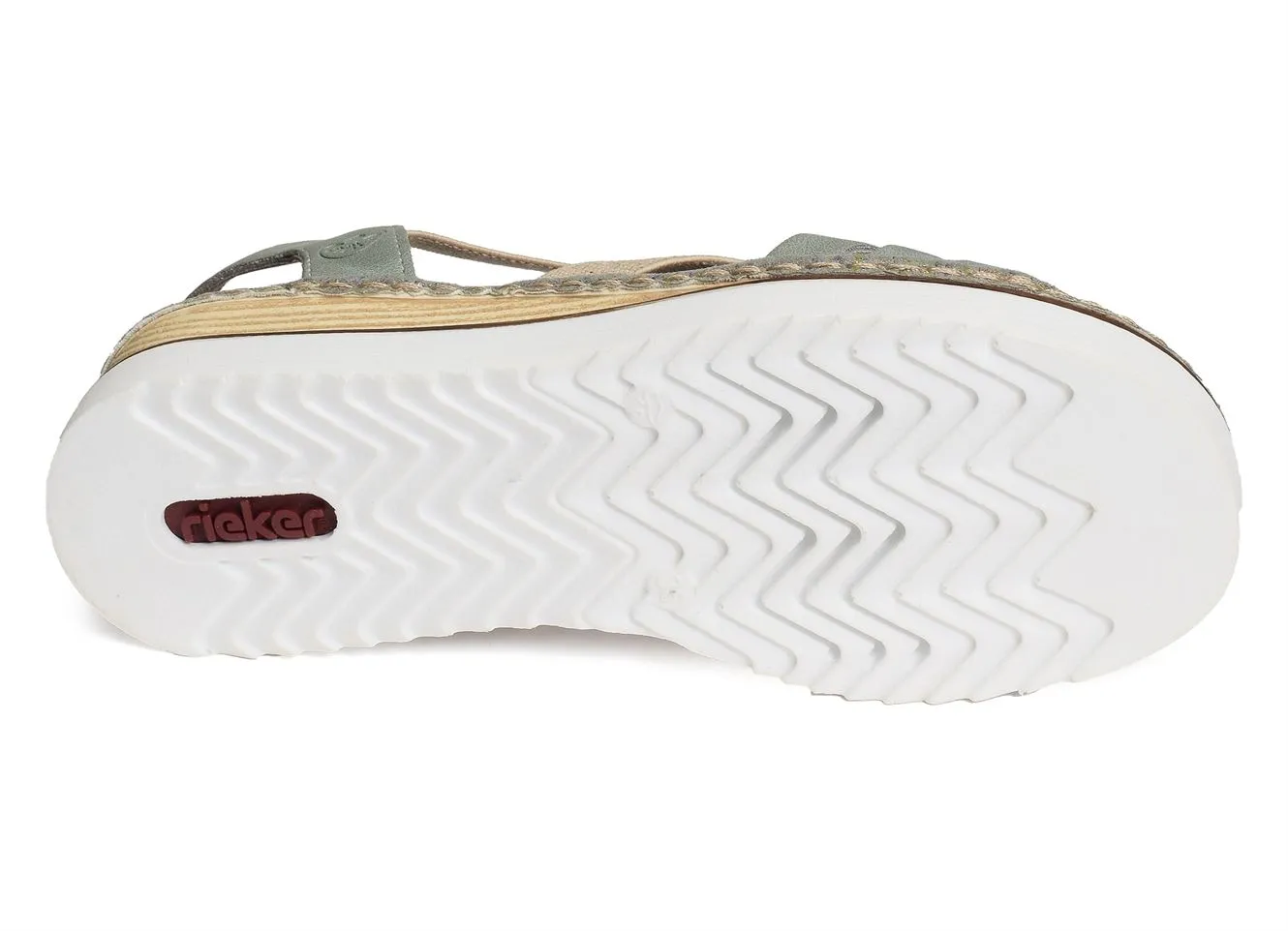 sandales compensees Rieker  679l4 vert 
