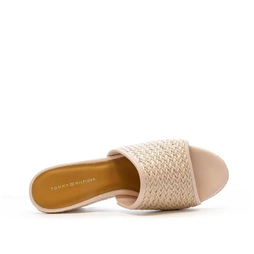 Sandales Roses Femme Tommy Hilfiger Rope Wedge