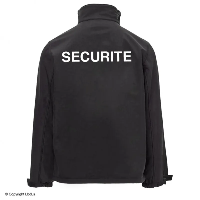 Softshell noir SECURITE blanc