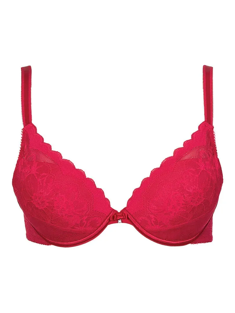 Soutien-gorge push-up Evelyn rouge - Rouge