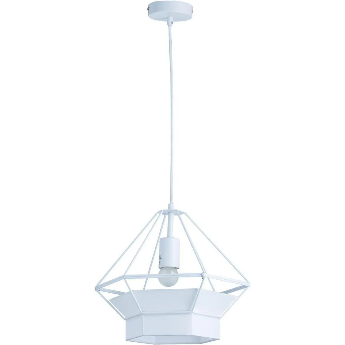 Suspension en métal style diamant CAGE Blanc | 3 Suisses