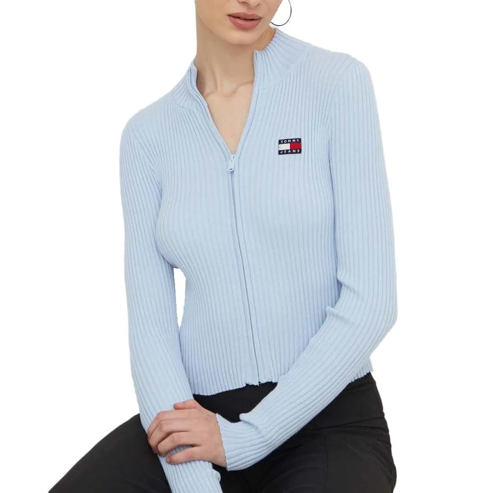 Sweat Zippé Bleu Femme Tommy Hilfiger Thru Badge
