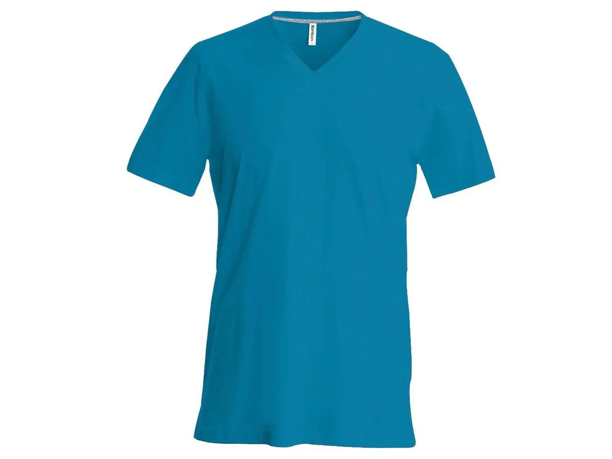 T-shirt manches courtes col V - K357 - bleu tropical - homme 