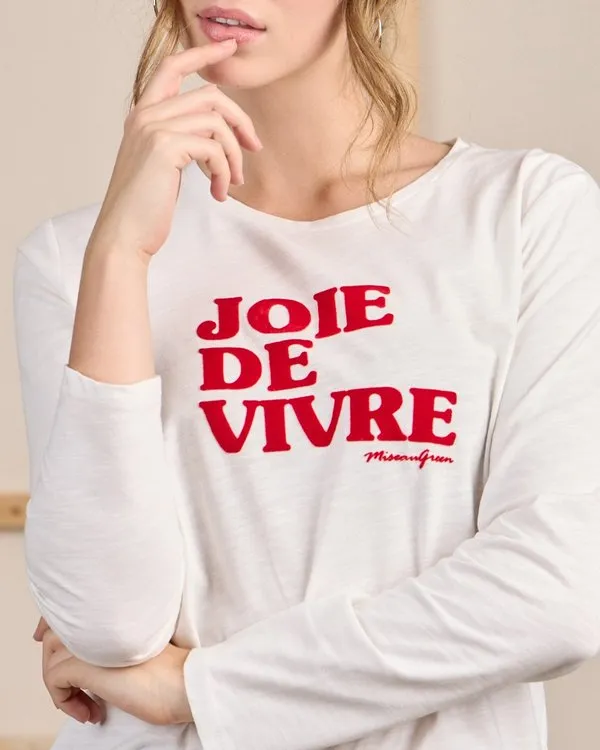T-shirt message blanc 