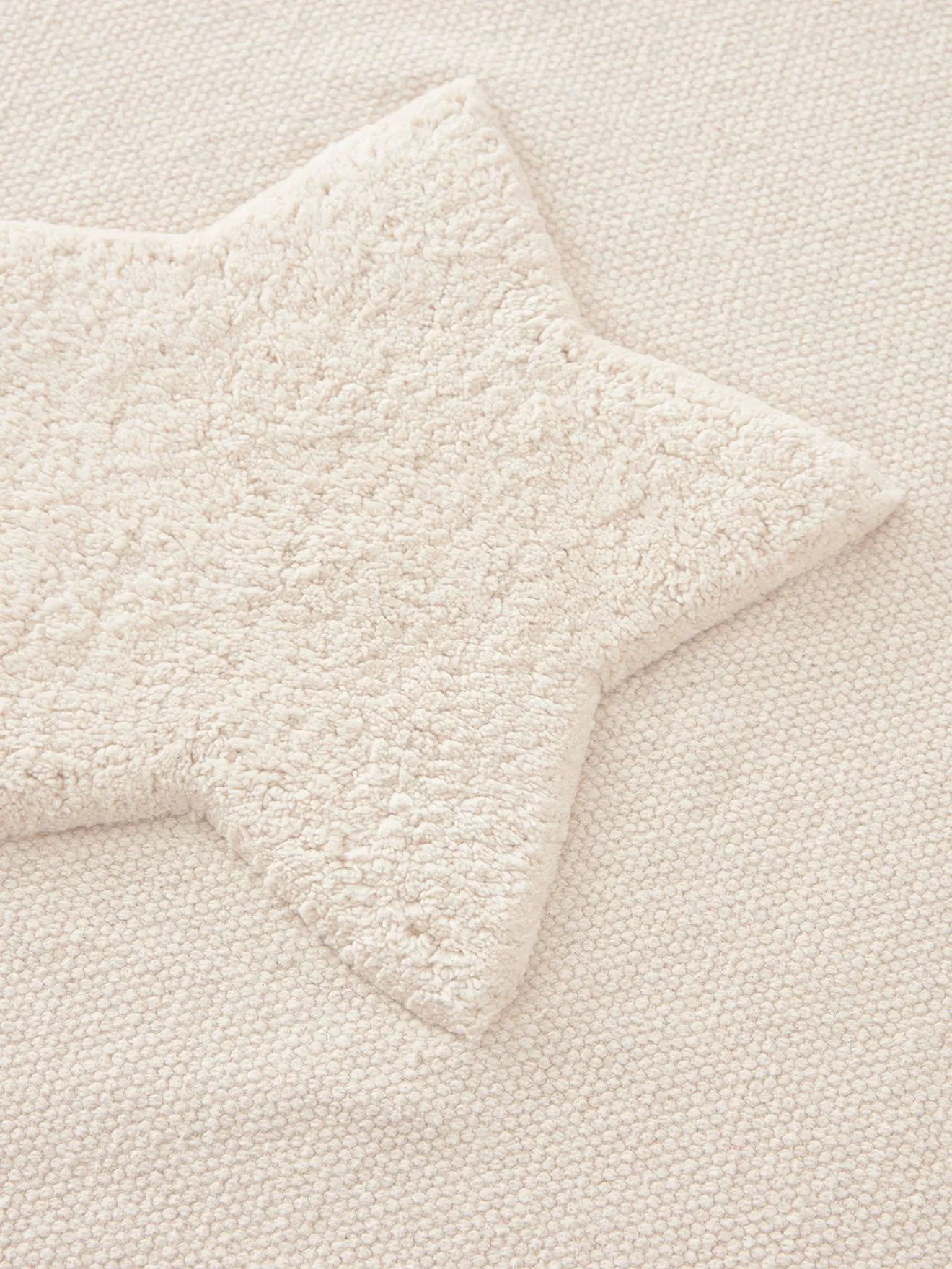 Tapis rectangle relief lune et étoiles beige - Vertbaudet