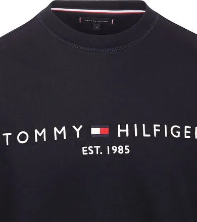 Tommy Hilfiger Sweater Logo Bleu Foncé MW0MW11596-DW5 comma