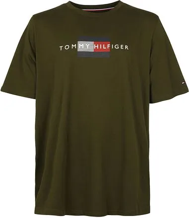 Tommy Hilfiger T-shirt Logo Lines Big and Tall Vert Foncé M