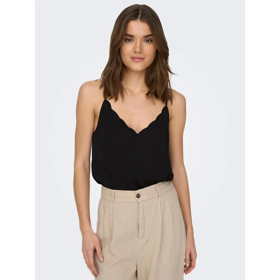 Top Col rond Sans manches noir Yara | 3 Suisses